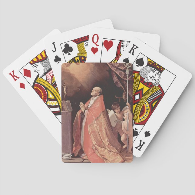 Guido Reni- St. Andrew Corsini in prayer Playing Cards (Back)