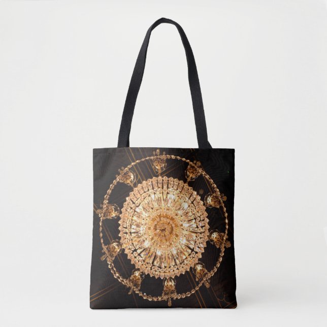 Guildhall Elegance: Antique Chandelier View Tote Bag (Front)