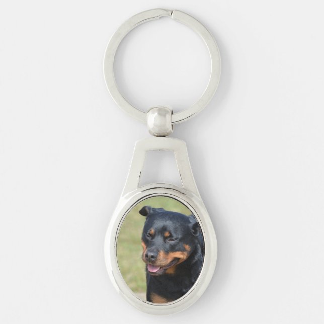 Guileless Rottweiler Key Ring (Front)