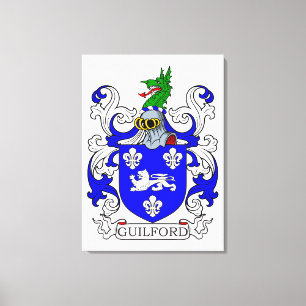 Guilford Coat of Arms I Canvas Print