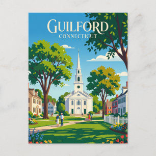 Guilford Green Connecticut Postcard