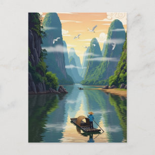 Guilin China Li River Travel Postcard