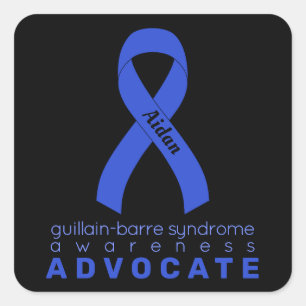 Guillain-Barre Syndrome Advocate Black Square Sticker