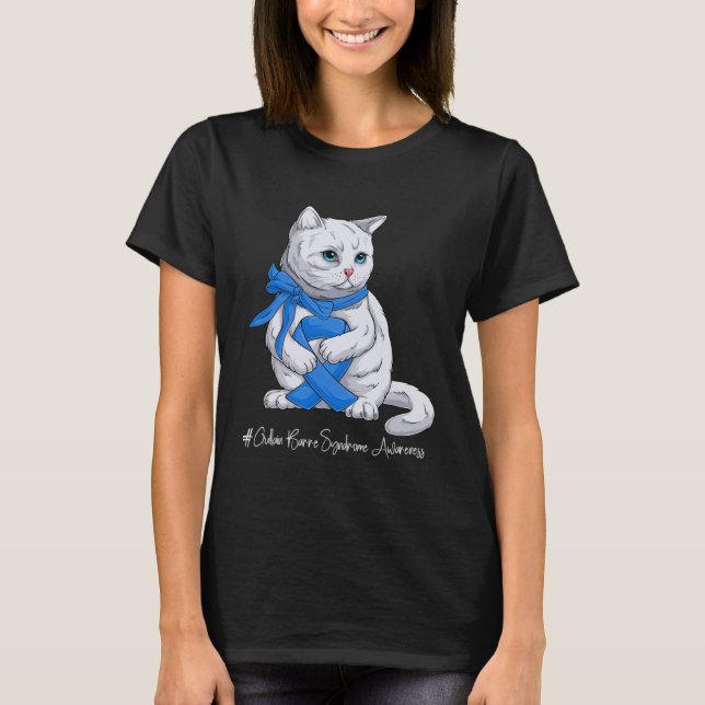 Guillain Barre Syndrome Awareness Month Blue Ribbo T-Shirt (Front)