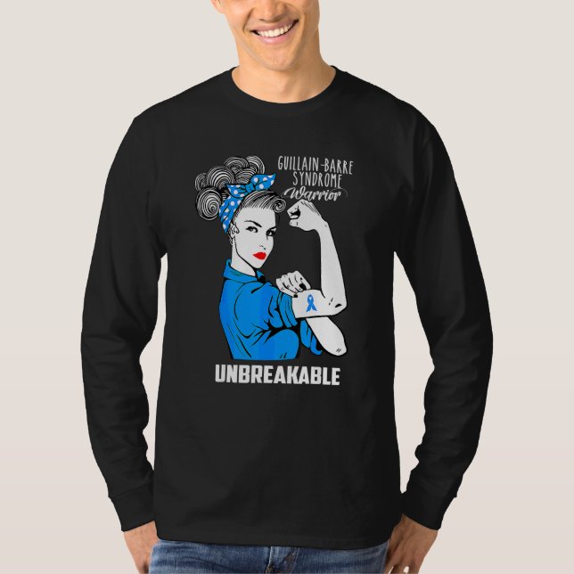 Guillain Barre Syndrome Warrior Unbreakable Awaren T-Shirt (Front)