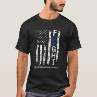 Guillain Barre Syndrome Warrior US Flag T-Shirt