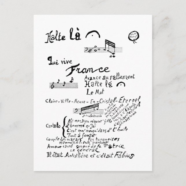 Guillaume Apollinaire, Venu de Dieuze Postcard (Front)