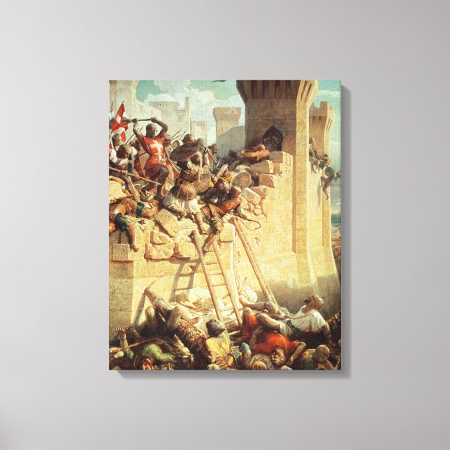 Guillaume de Clermont defending Ptolemais Canvas Print (Front)