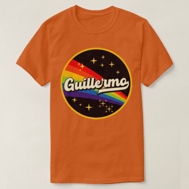 Guillermo Rainbow In Space Vintage Style T-Shirt (Design Front)