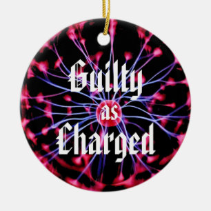Guilty as Charged Plasma Ball Ceramic Tree Decoration