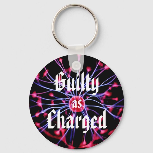 Guilty as Charged Plasma Ball Key Ring (Front)