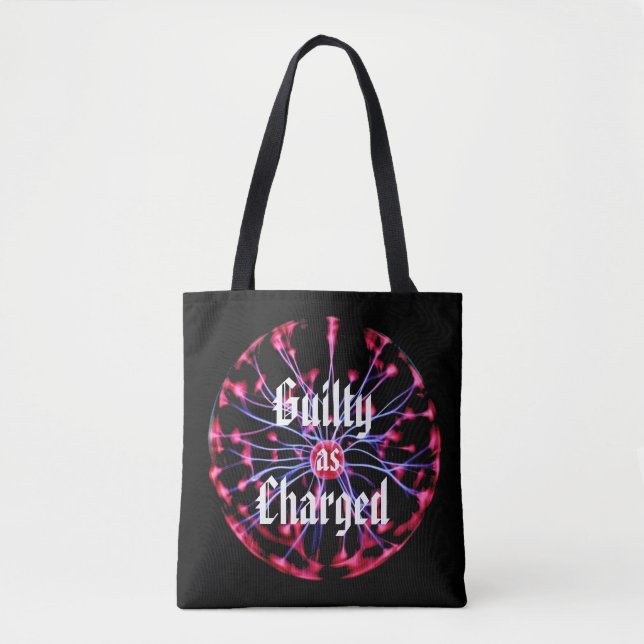 Guilty as Charged Plasma Ball Tote Bag (Front)
