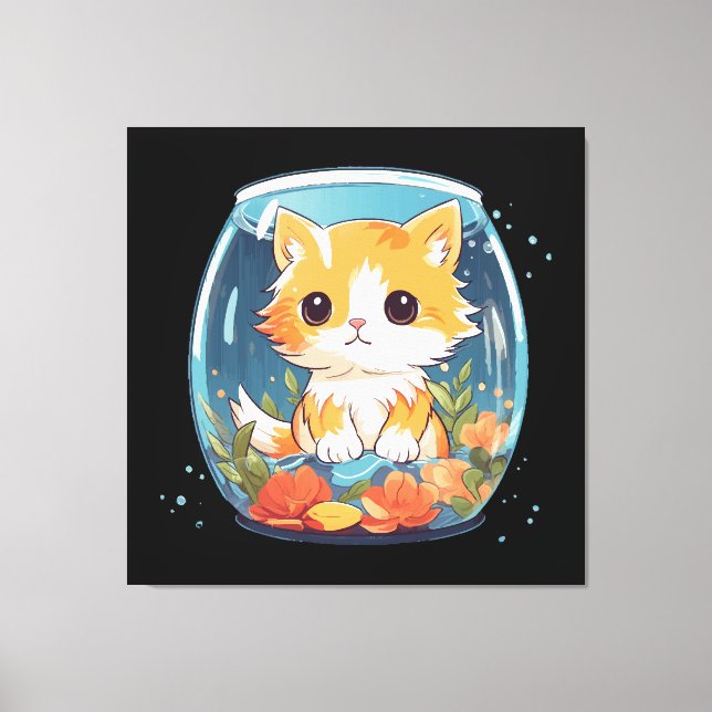 Guilty Kitty Canvas Print (Front)