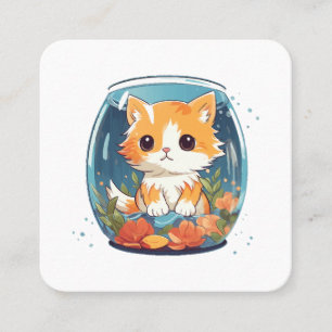 Guilty Kitty Square Business Card