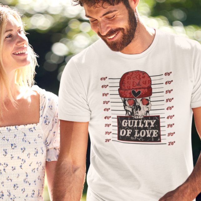 Guilty of Love Skeleton Valentine's day  T-Shirt (Creator Uploaded)