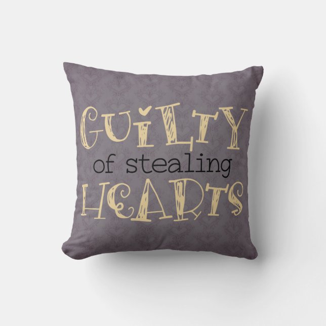 Guilty of Stealing Hearts/Bees Mine Pillow (Front)