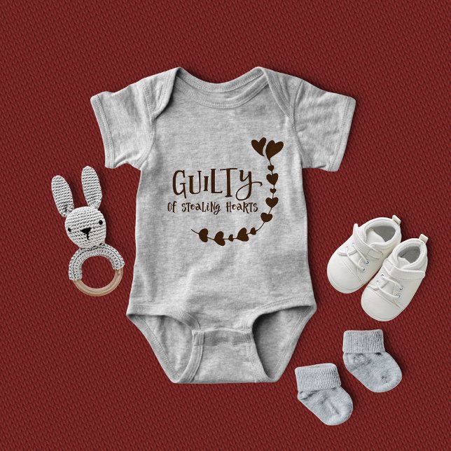 Guilty of Stealing Hearts Sweet Boy Baby Bodysuit (Creator Uploaded)