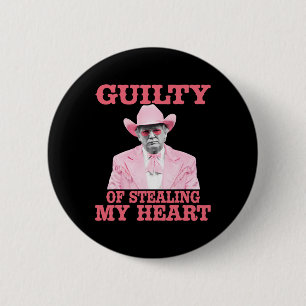 Guilty Of Stealing My Heart Trump Is My Valentine 6 Cm Round Badge
