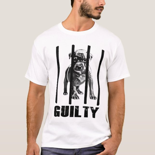 "Guilty" Pit Bull Puppy T-Shirt (Front)