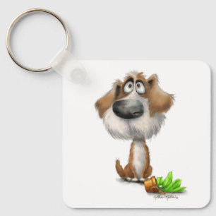 Guilty Shaggy Dog Cartoon Key Ring