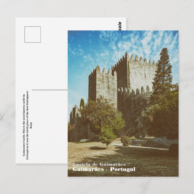 Guimaraes Castle.  Postcard (Front/Back)