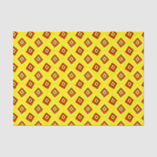 Guinea Bissau African Print on Yellow Tissue Paper