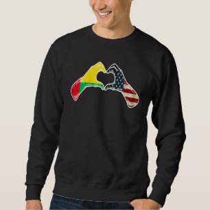 Guinea-Bissau American USA Flag - USA Bissau Guine Sweatshirt