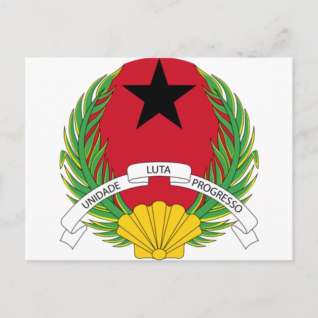 Guinea Bissau Coat Of Arms Postcard (Front)
