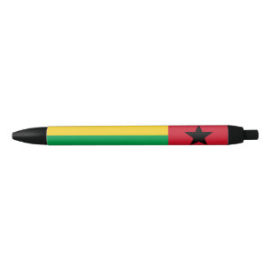 Guinea Bissau Flag Black Ink Pen