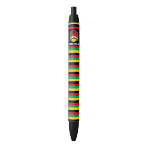 Guinea-Bissau Flag Cute Patriotic Black Ink Pen