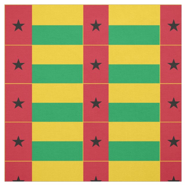 Guinea Bissau Flag Fabric (Swatch)