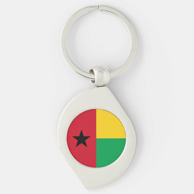 Guinea Bissau Flag Key Ring (Front)