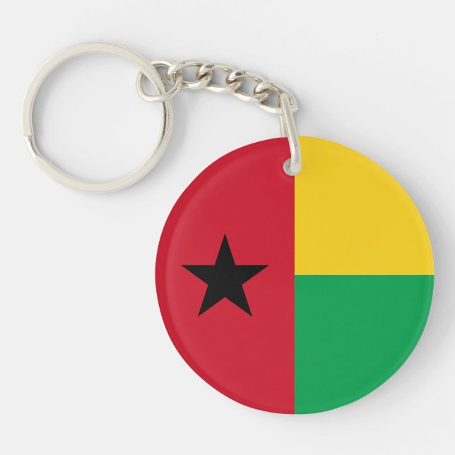 Guinea Bissau Flag Key Ring (Front)
