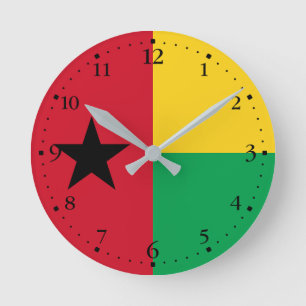 Guinea Bissau Flag Round Clock