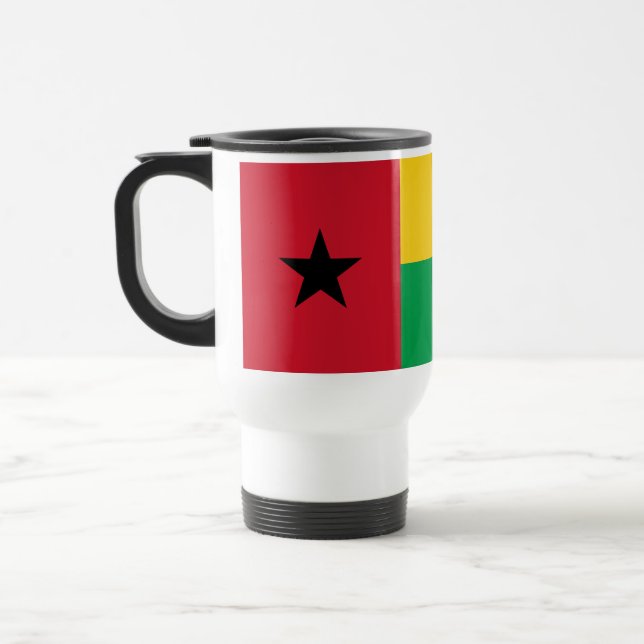 Guinea Bissau Flag Travel Mug (Left)
