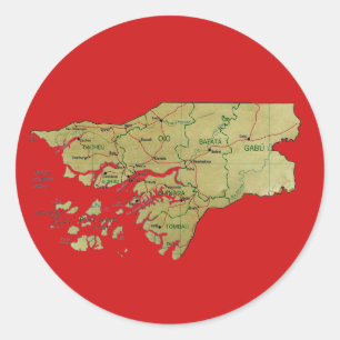 Guinea-Bissau Map Sticker