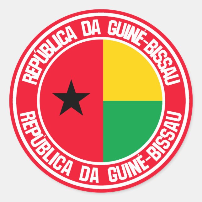 Guinea-Bissau Round Emblem Classic Round Sticker (Front)
