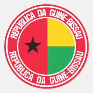 Guinea-Bissau Round Emblem Classic Round Sticker