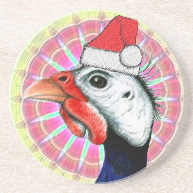 Guinea Christmas! Coaster (Front)