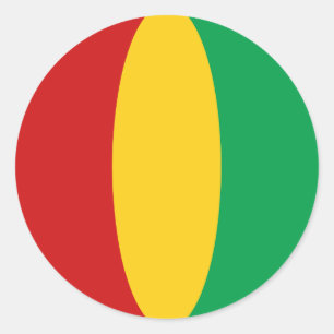 Guinea-Conakry Fisheye Flag Sticker