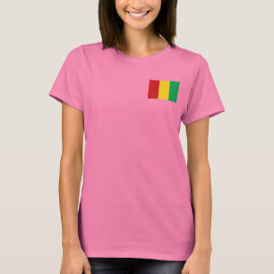 Guinea-Conakry Flag and Map dk T-Shirt