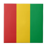 Guinea-Conakry Flag Ceramic Tile<br><div class="desc">This design consists of the Guinean flag cleverly reshaped to fit the square tile surface. A decorative and useful item that would make a perfect gift for those who like to remember Guinea-Conakry.</div>