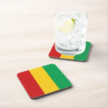Guinea-Conakry Flag Coaster<br><div class="desc">A design based on the flag of Guinea-Conakry covers the front of this square coaster. Most flags have a 3:2 or 2:1 aspect ratio but here have been intelligently reshaped by FlagAndMap to fit the product while preserving the integrity of the original design. These coasters are an ideal way to...</div>