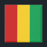 Guinea-Conakry Flag Magnet<br><div class="desc">Decorative magnet featuring the flag of Guinea-Conakry
- Customise it: adjust images; add a name/slogan for personal gifts; add a company/club logo for promotional items
© 2008 FlagAndMap.</div>