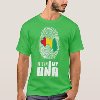 Guinea Conakry It's In My DNA Love Guinea Flag map T-Shirt