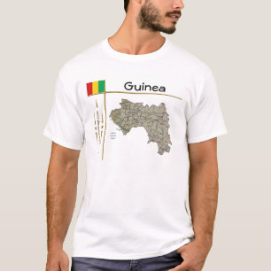 Guinea-Conakry Map + Flag + Title T-Shirt