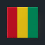 Guinea Flag 15 Cm Square Badge<br><div class="desc">Customisable World Flag Products - Please feel free to add your own text.</div>