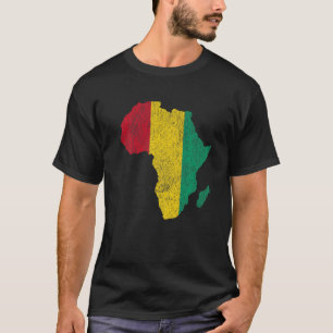 Guinea Flag Africa Continent Silhouette Gift for G T-Shirt