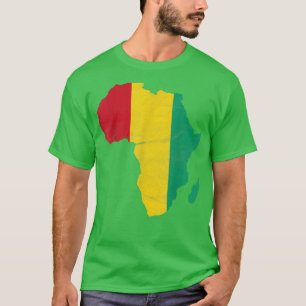 Guinea Flag Africa Continent Silhouette Gift for G T-Shirt