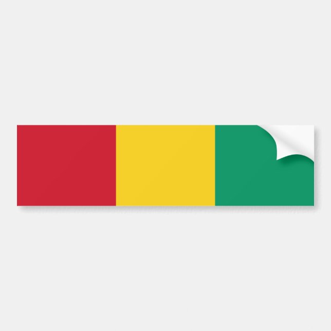 Guinea Flag Bumper Sticker (Front)